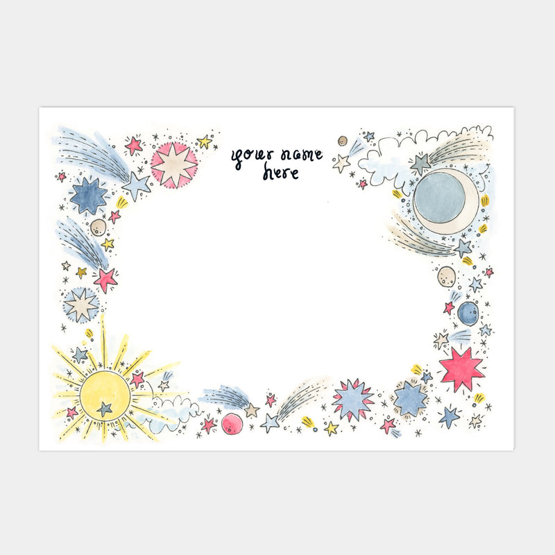 Personalized Stationery- Celestial Multi