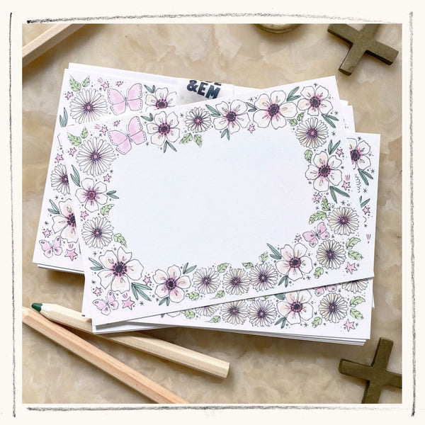 Floral Stationery Set-Peony