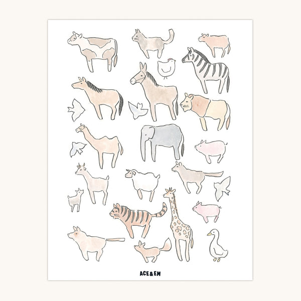 Shaker Animal Poster