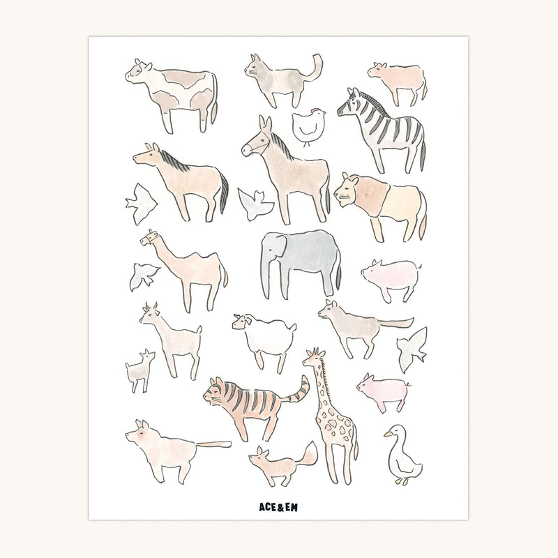 Shaker Animal Poster