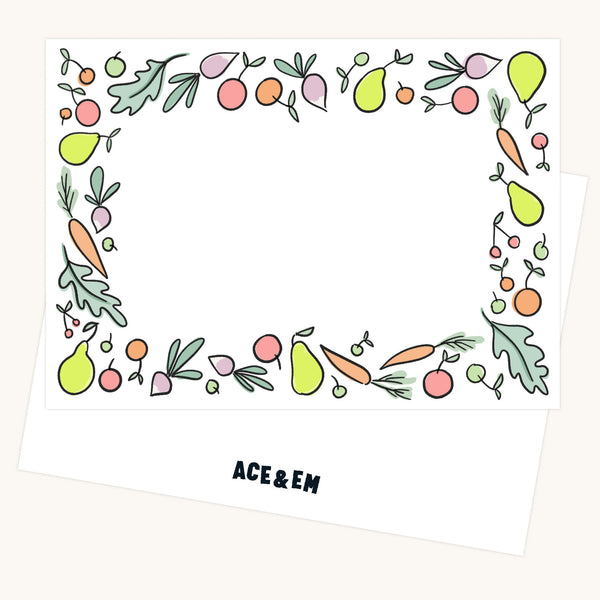 Fruits & Veggies Stationery Set